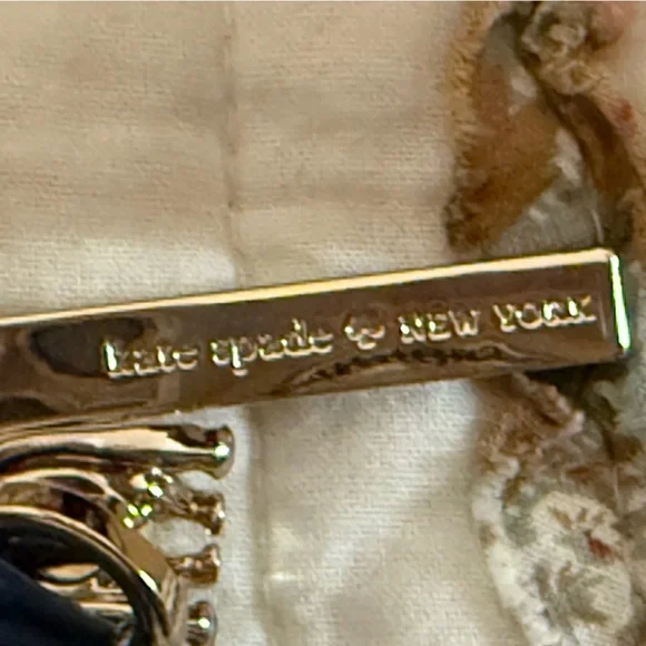 Navy Kate Spade Black Leather Studded Clutch - Picture 6 of 8